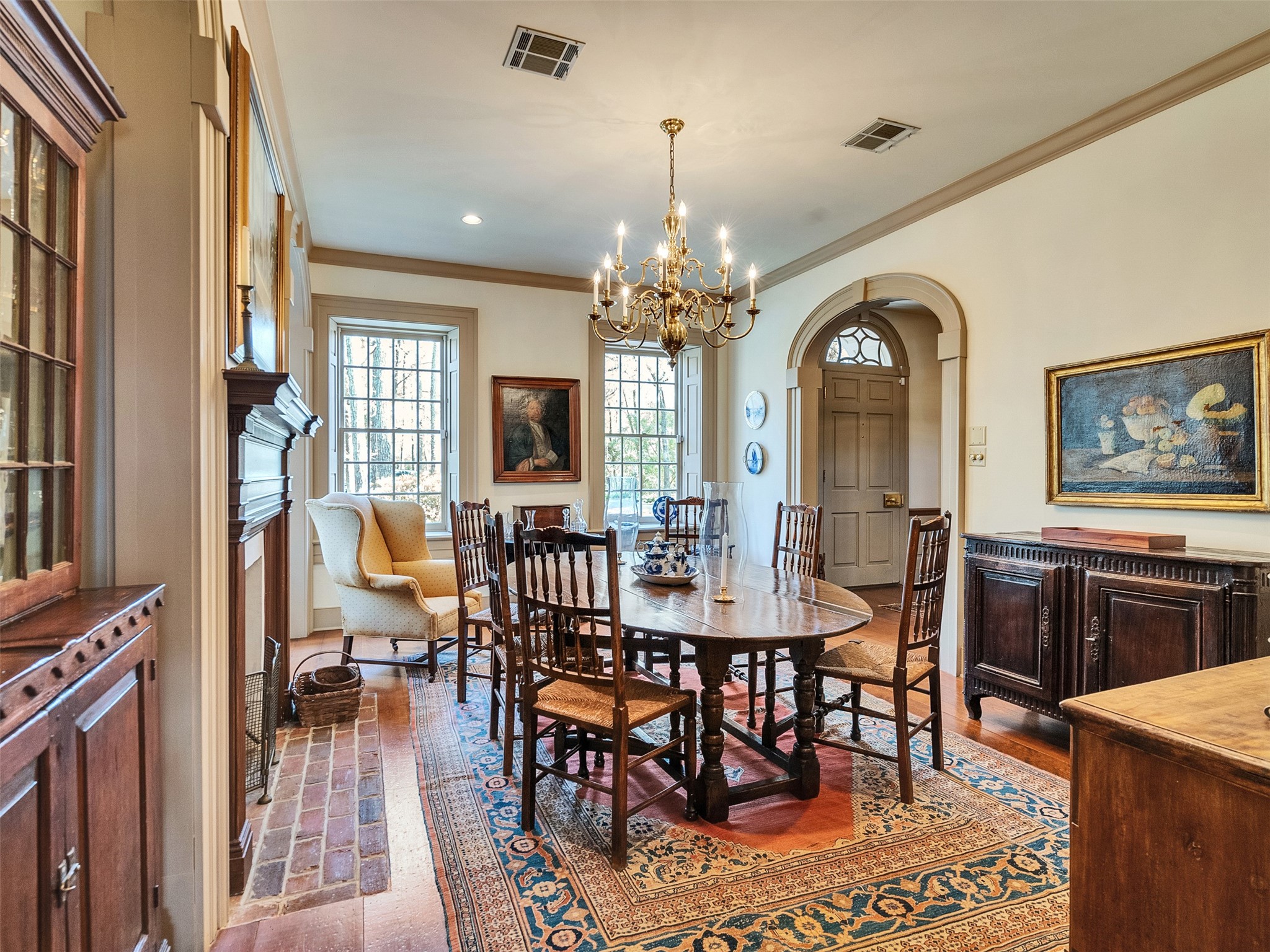 5212 Strack Road Houston, TX 77069 - Photo 10 of 42 Alternate view of the dining room. This refined space transitions effortlessly into the wet bar, kitchen and breakfast area, offering a bright and balanced layout that is ideal for hosting intimate dinners or large gatherings.