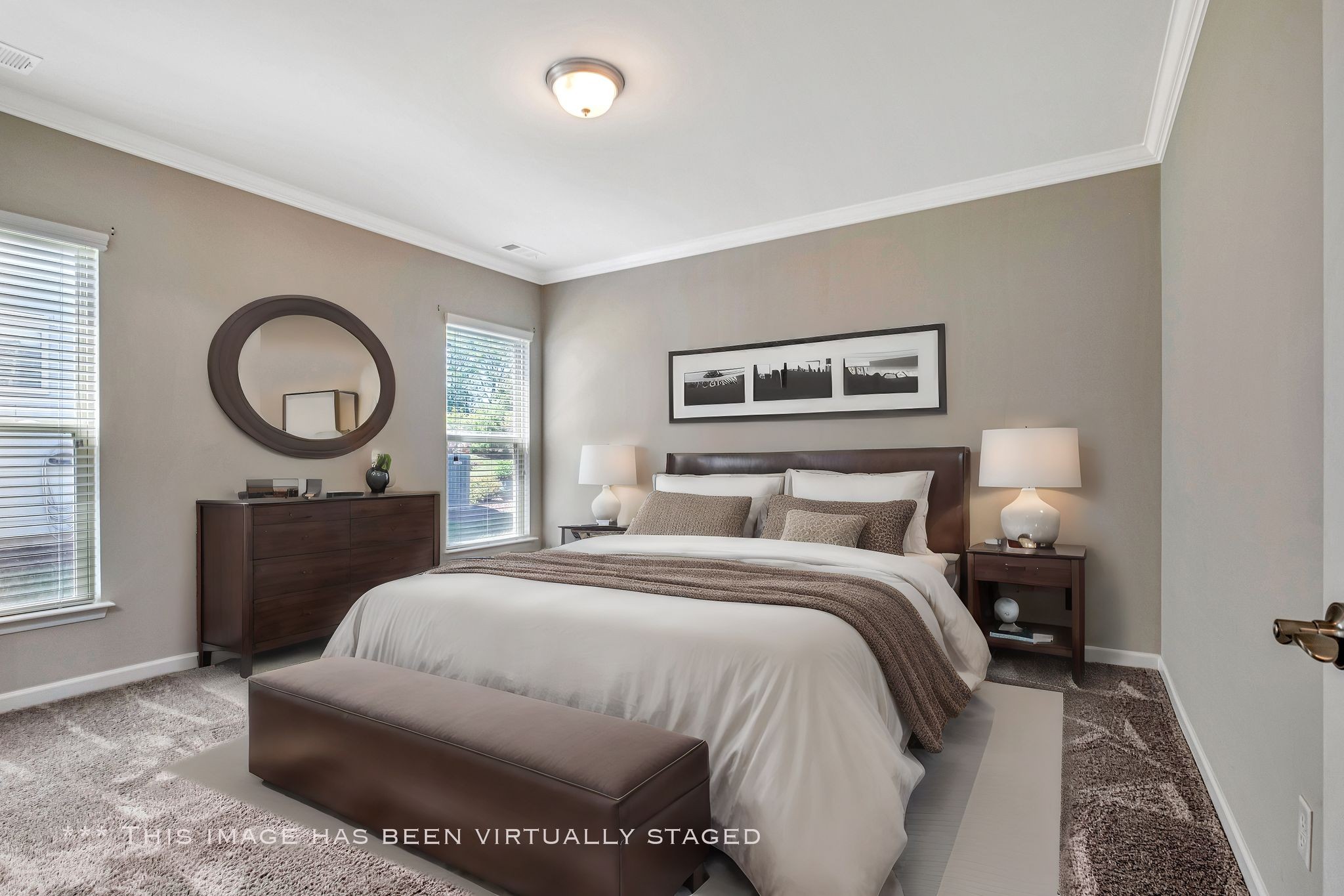 104 Tipton Pass Spring Hill, TN 37174 - Photo 22 of 57 a bedroom with a bed a mirror and a window