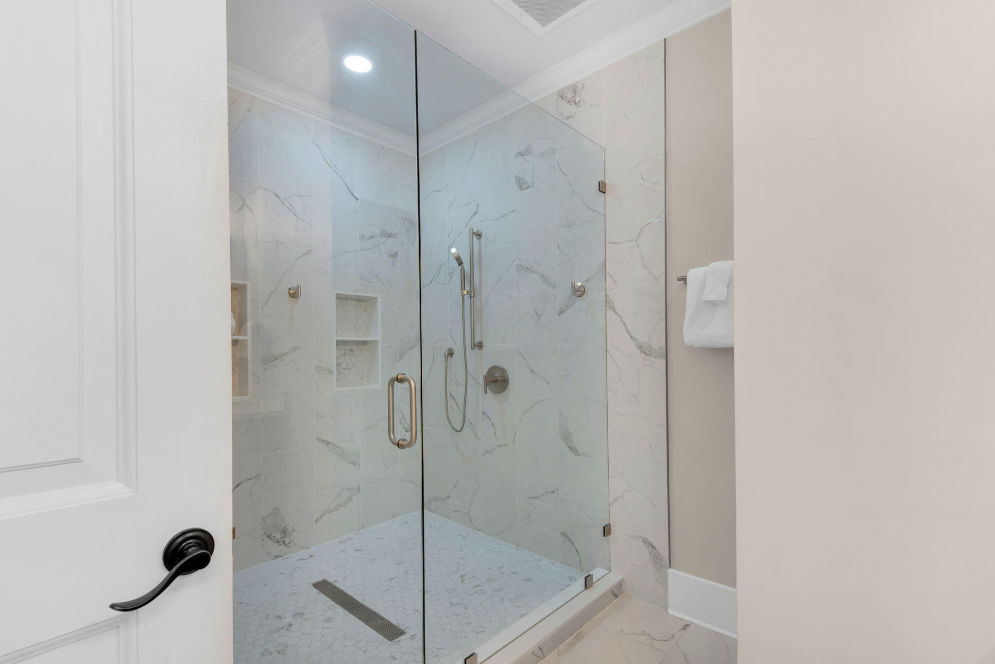 108 Georgetown Avenue, Unit 6301108E Inlet Beach, FL 32461 - Photo 11 of 28 a bathroom with a glass shower door