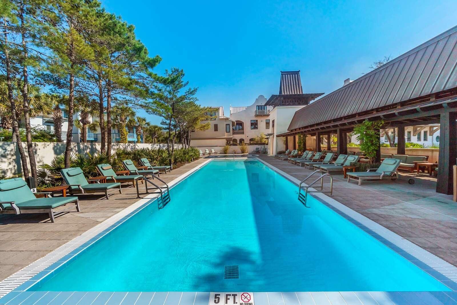 108 Georgetown Avenue, Unit 6301108E Inlet Beach, FL 32461 - Photo 23 of 28 a view of a swimming pool with lounge chair