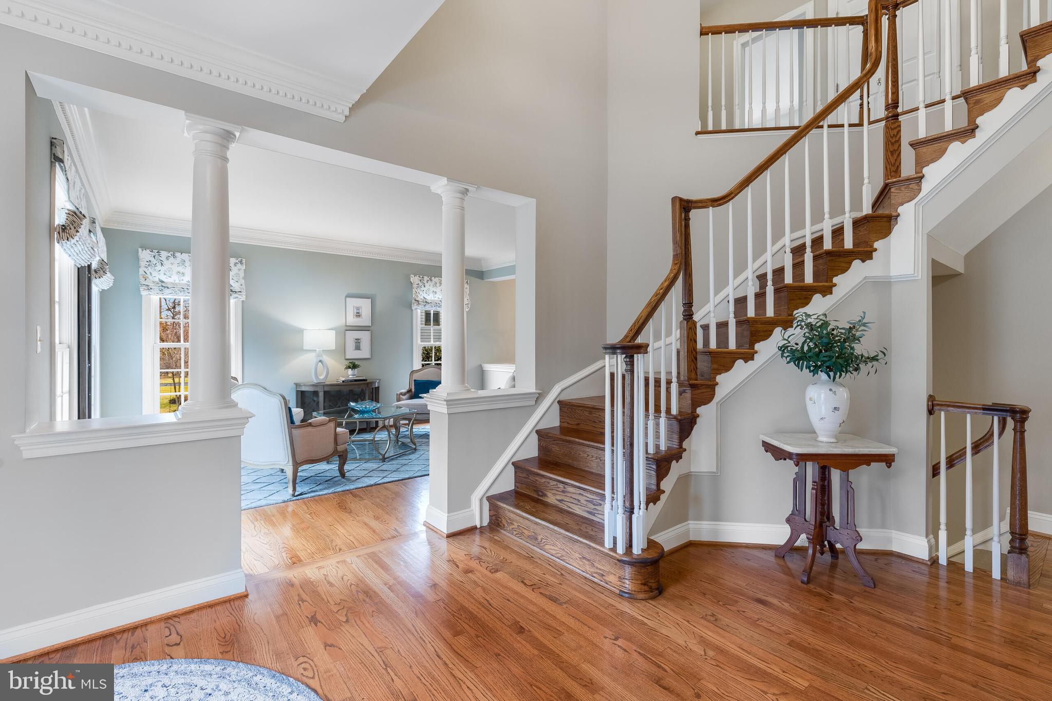1181 Hawling Place Southwest Leesburg, VA 20175 - Photo 2 of 66 a view of staircase with wooden floor and a rug