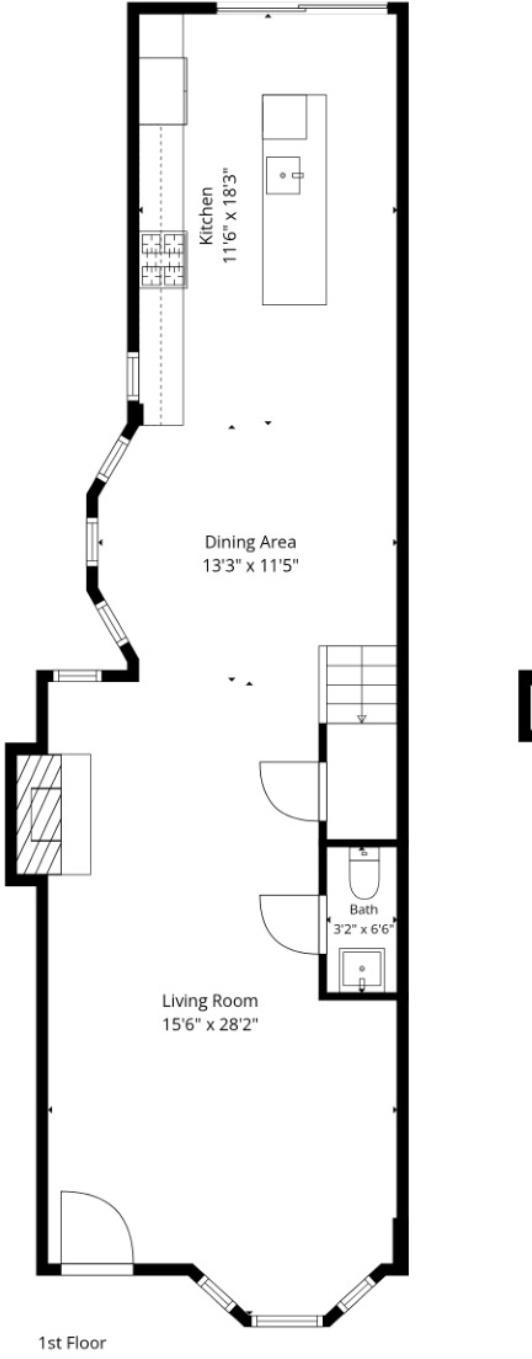 29 N Street Northwest, Unit 2 Washington, DC 20001 - Photo 33 of 34 Spacious first-floor layout design.