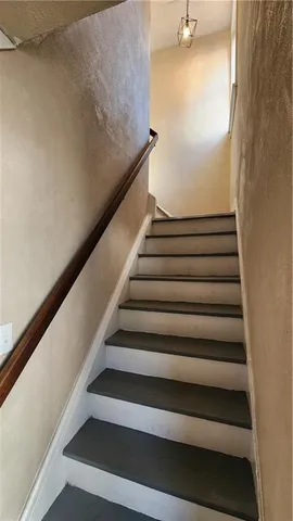 a view of a room with a window