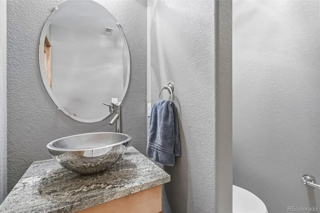 a view of a mirror in a bathroom