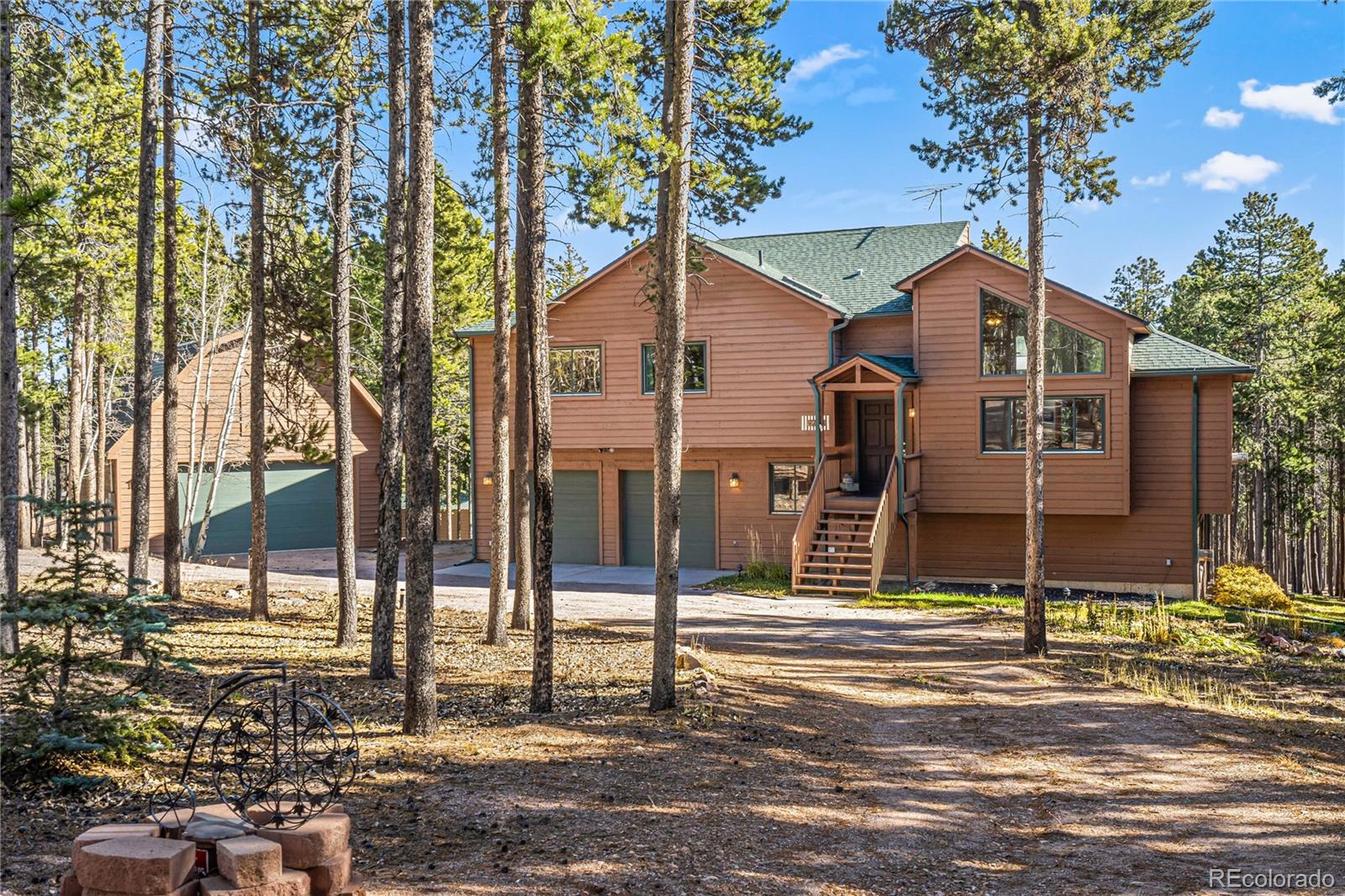 9274 Sandy Lane Conifer, CO 80433 - Photo 4 of 48 a front view of a house with street