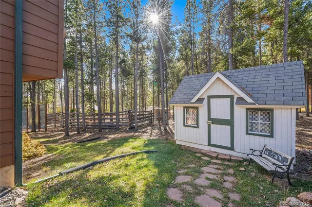 a view of a house with a mountain