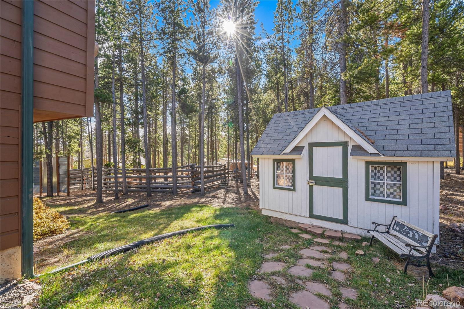 9274 Sandy Lane Conifer, CO 80433 - Photo 45 of 48 a view of house with backyard and swimming pool