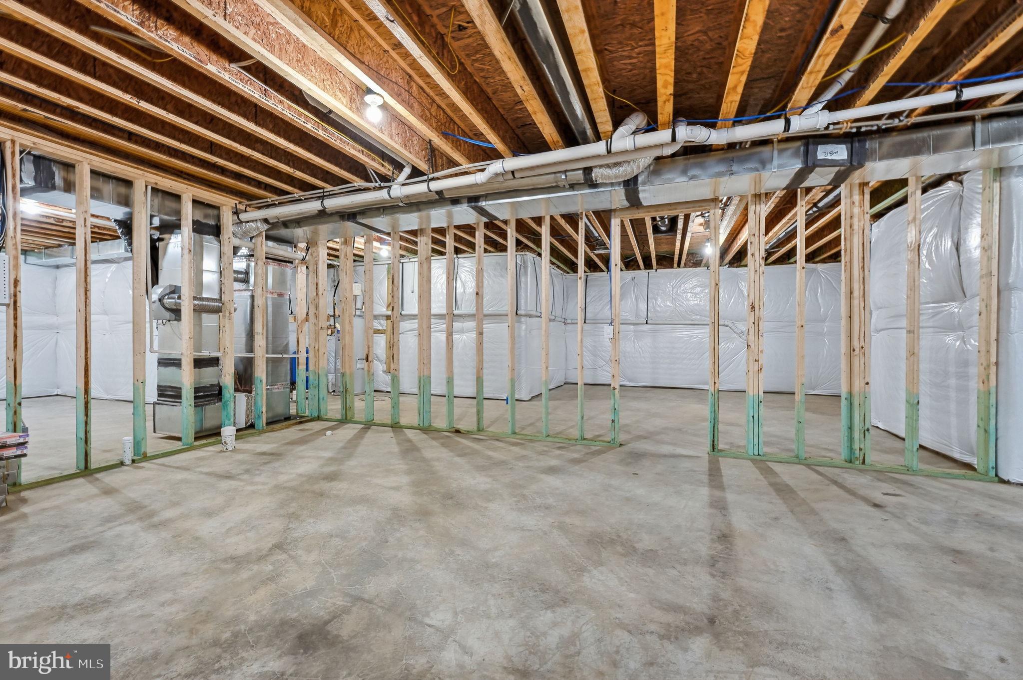 18871 Woodburn Road Leesburg, VA 20175 - Photo 70 of 89 Unfinished basement with bathroom rough-in