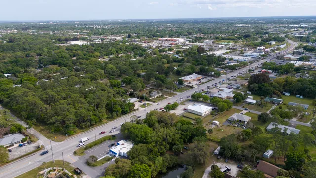 an aerial view of multiple house