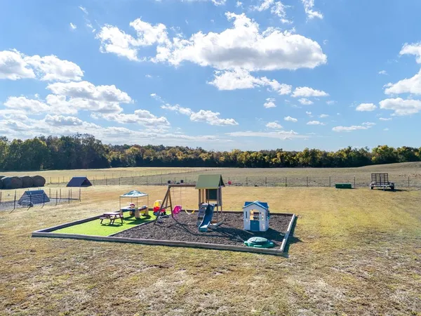 an aerial view of beach and ocean
