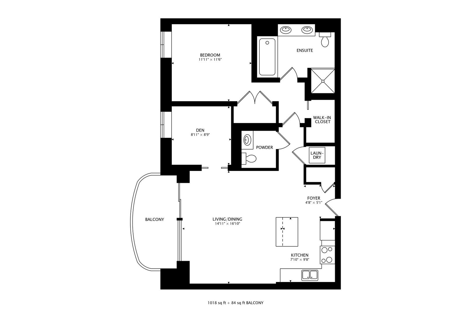 10 East Delaware Place, Unit 20A Chicago, IL 60611 - Photo 42 of 42 a picture of a floor plan
