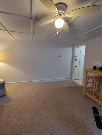 a view of a livingroom with a stove
