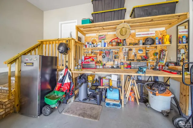 a view of storage with a lot of stuff