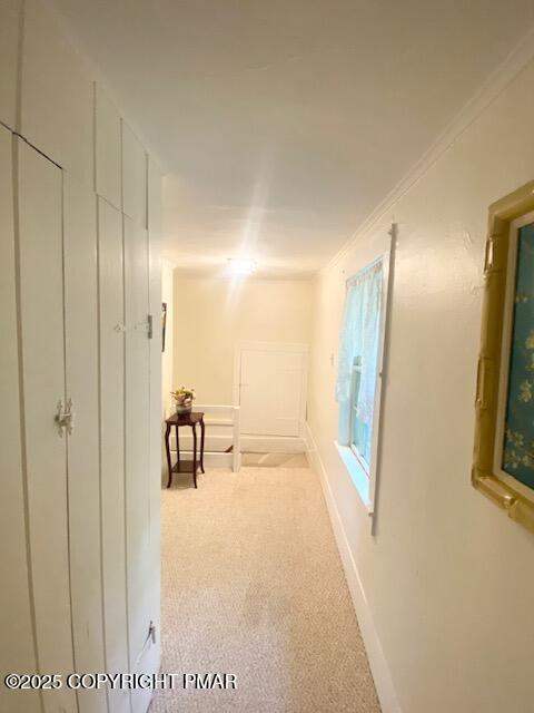 1153 Milford Road Dingmans Ferry, PA 18328 - Photo 46 of 50 a view of empty room with wooden floor and bathroom