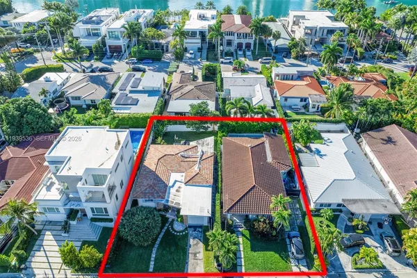 an aerial view of multiple house