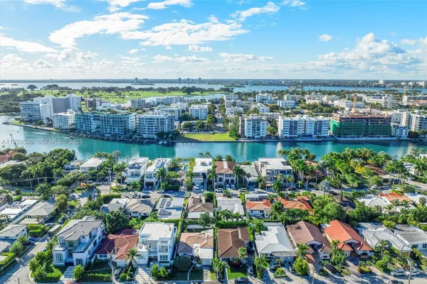 a view of a city and lake