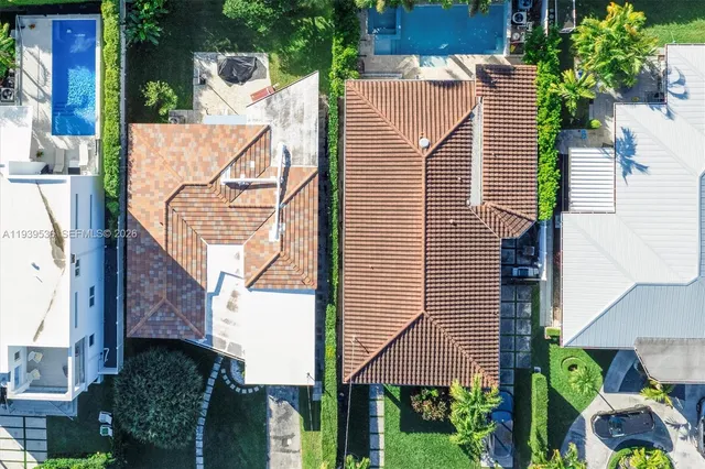 a aerial view of a house