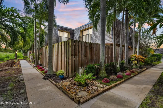 a view of a garden with pathway