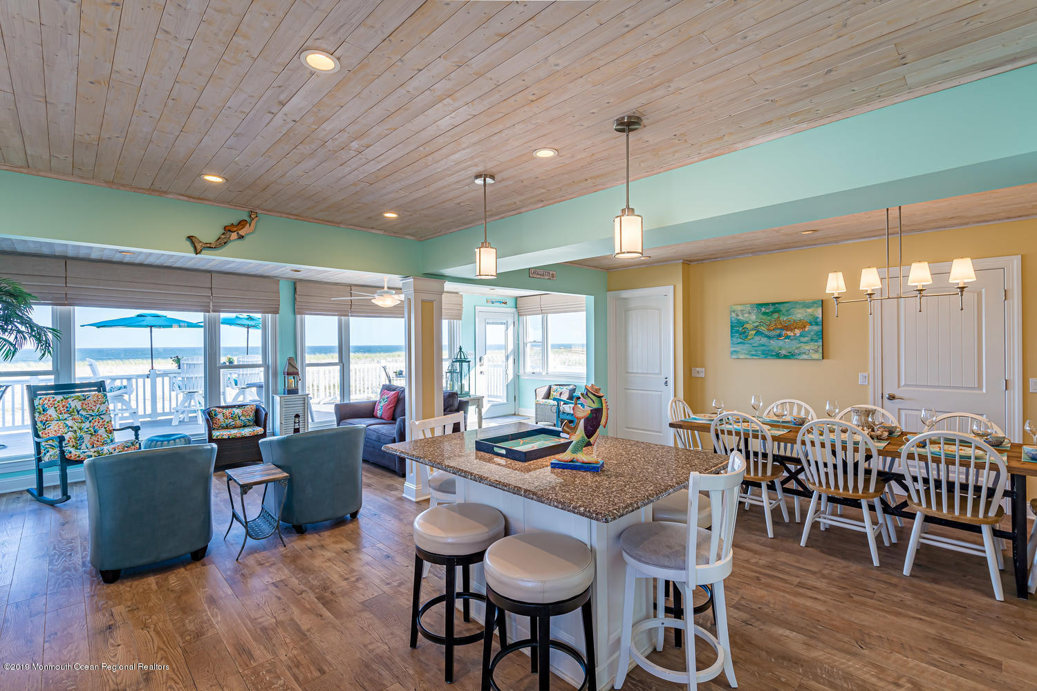 2102 Oceanfront, Unit UPPR Lavallette, NJ 08735 - Photo 36 of 37 Lower Level Open Floor Plan