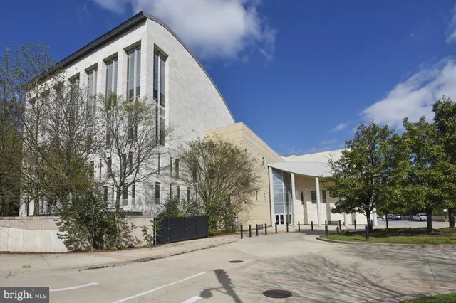 a view of a building entrance