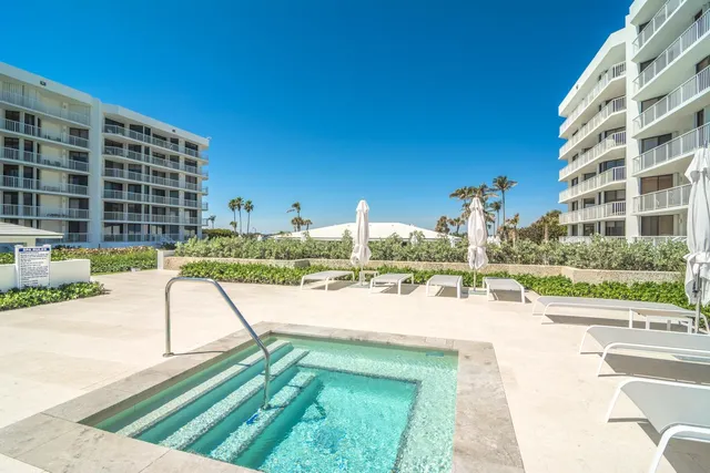 a view of balcony with ocean