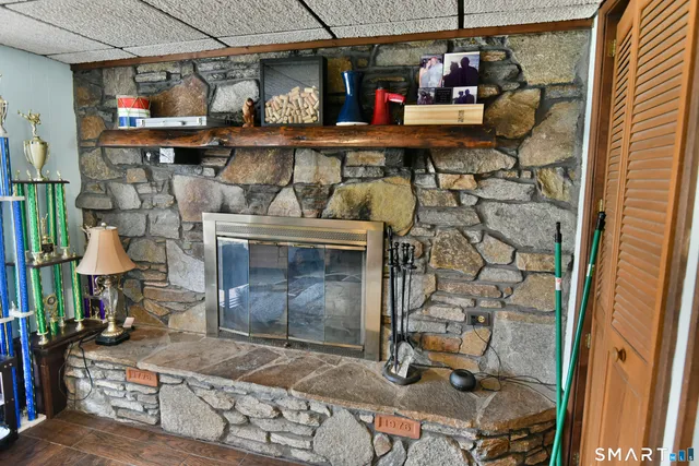 a living room with furniture and a couch