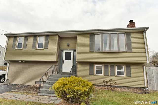 a front view of a house