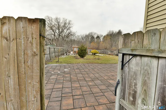 a view of a pathway of a building