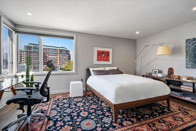 a front view of a multi story building