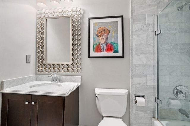 a view of water with a city view