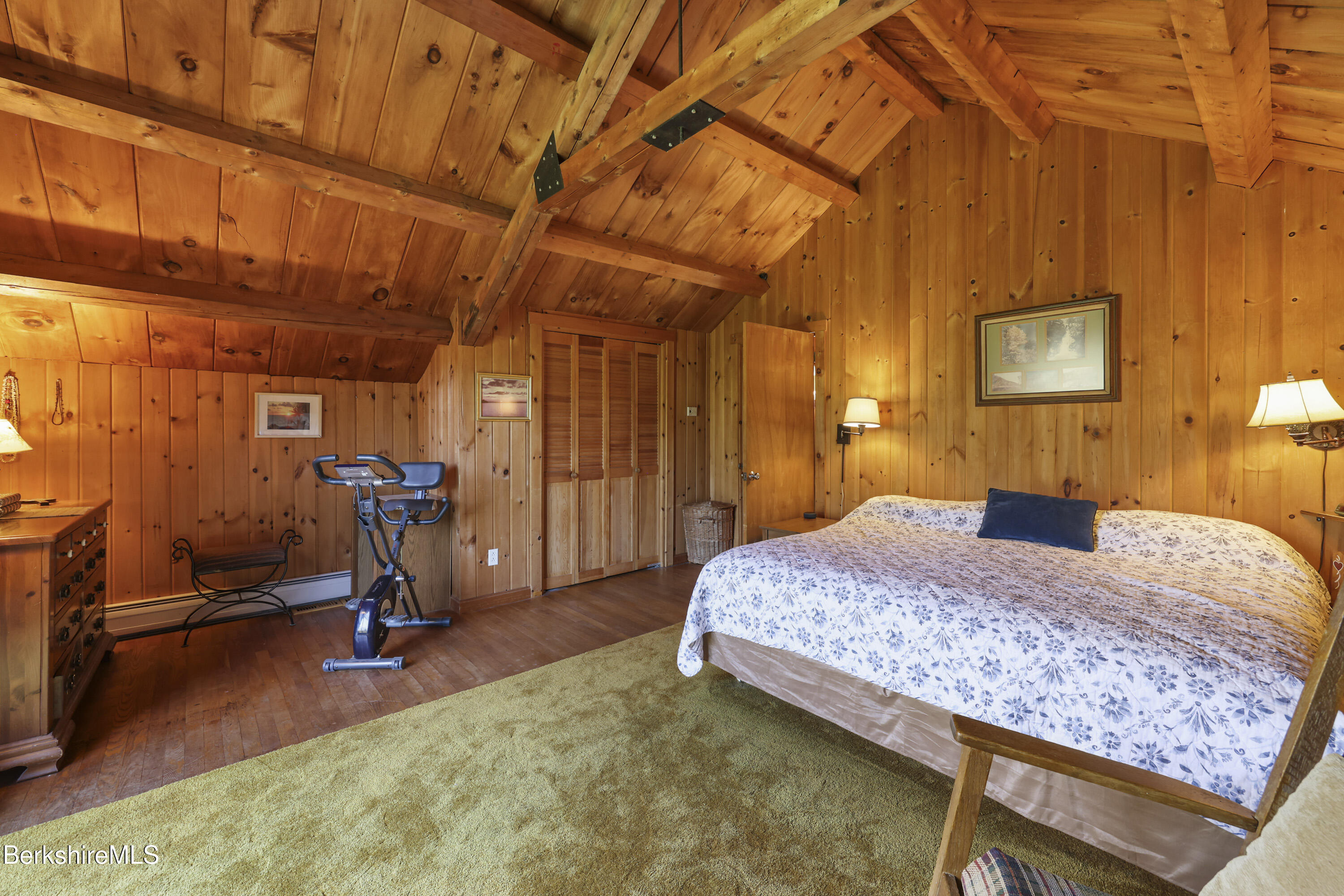 78 East Main Road Peru, MA 01235 - Photo 31 of 56 a bedroom with a bed and gym equipment