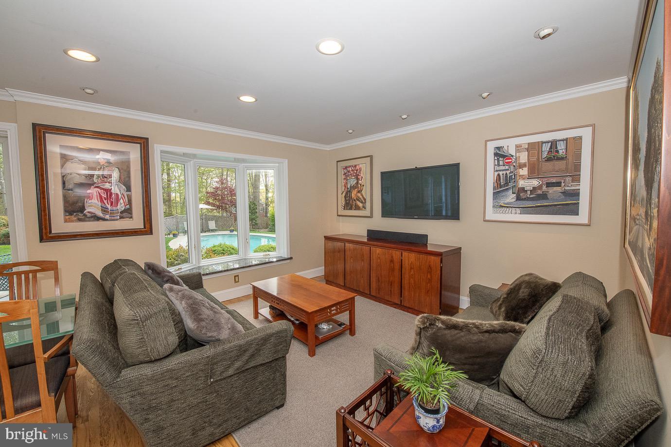 43 Northwoods Road Wayne, PA 19087 - Photo 11 of 52 Family Room with Pool View