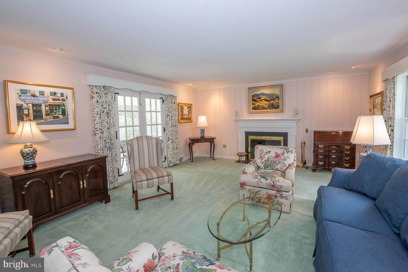 43 Northwoods Road Wayne, PA 19087 - Photo 14 of 52 Living Room with Wood Burning Fireplace