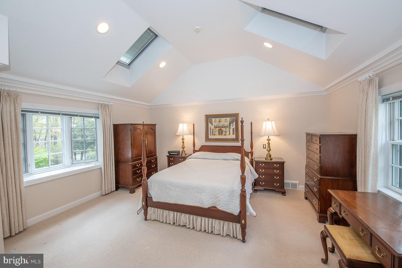 43 Northwoods Road Wayne, PA 19087 - Photo 21 of 52 Master Bedroom with Cathedral Ceiling & Skylights