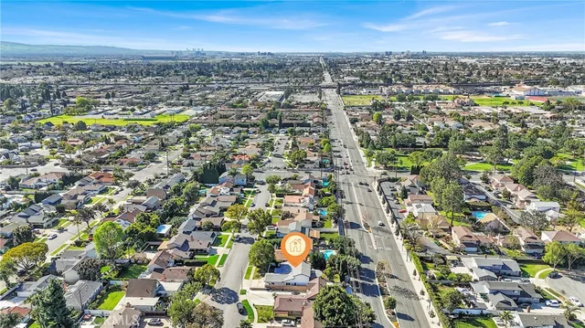 a view of a sky from a city