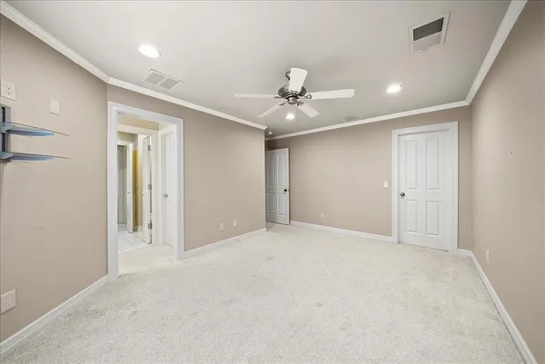 a view of a garage