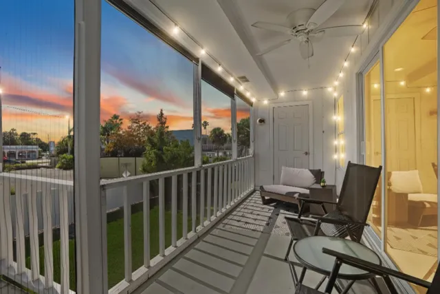 a view of a chairs in balcony