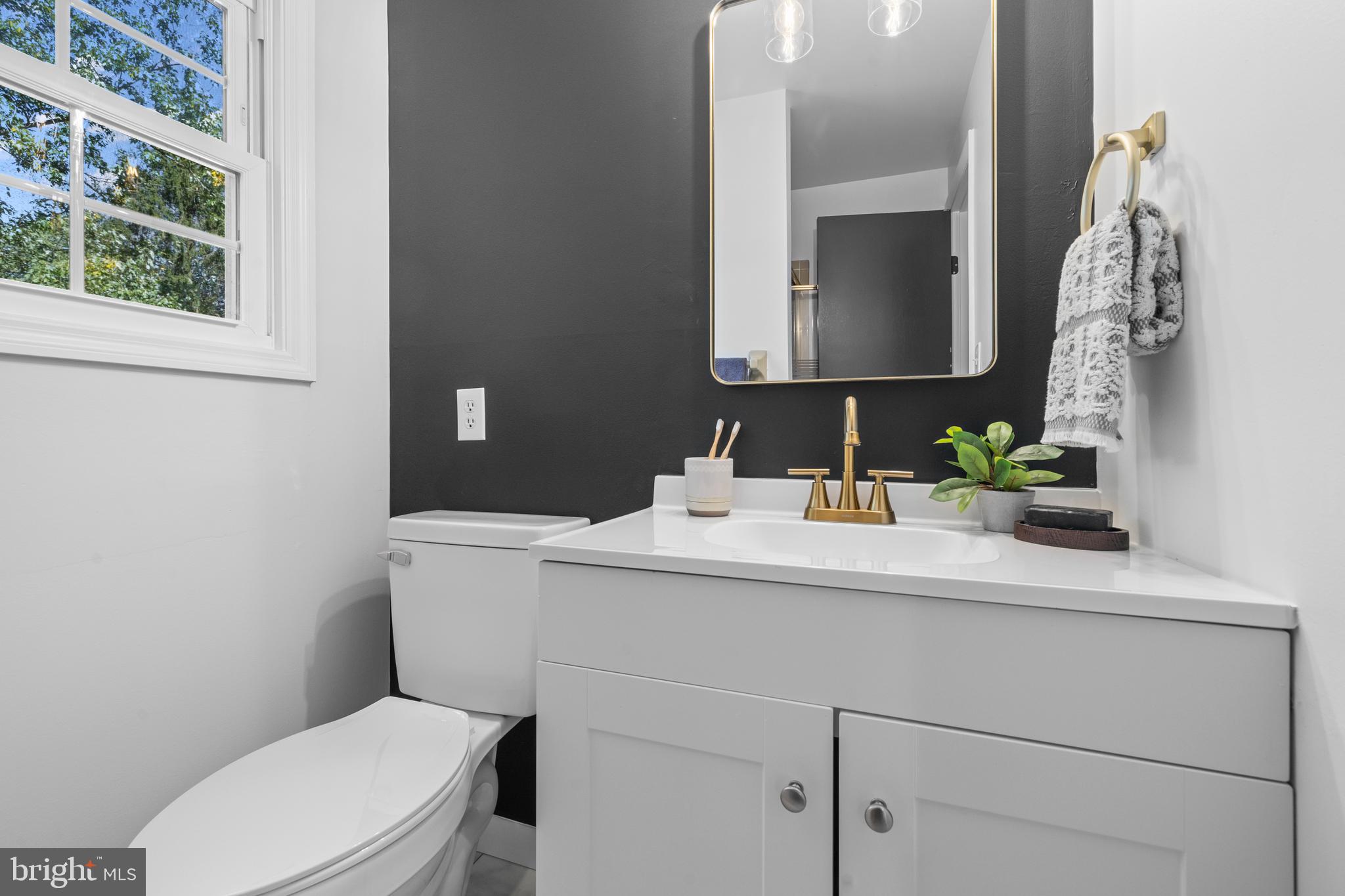 6912 Stratford Drive Sykesville, MD 21784 - Photo 28 of 46 a bathroom with a toilet sink and mirror