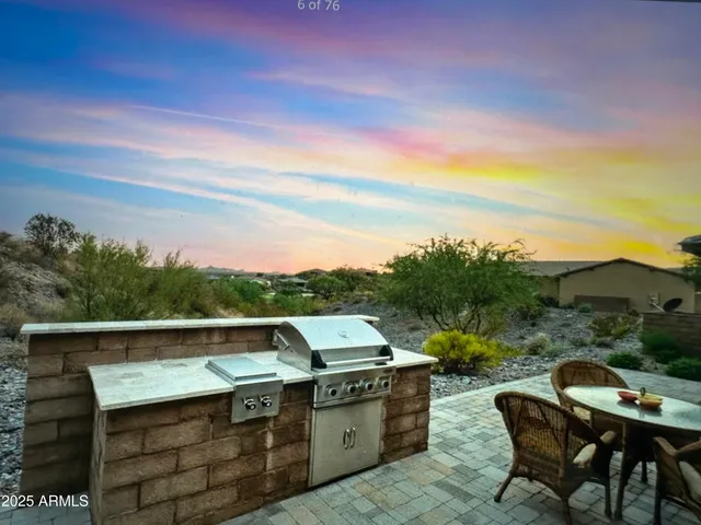 a view of a lake with a mountain in the background