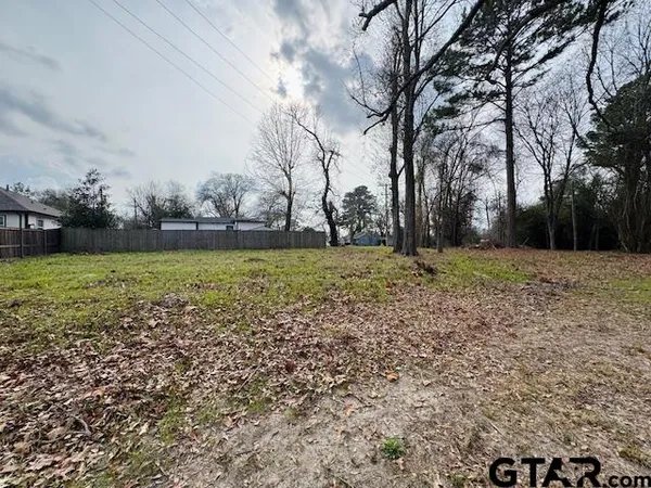 a view of a garden with trees