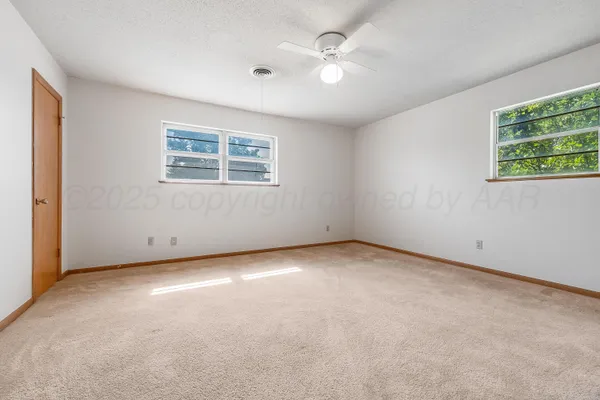 an empty room with a window