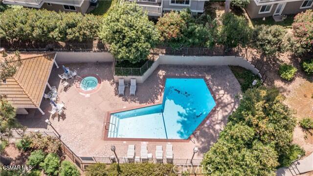 157 Conifer Circle Oak Park, CA 91377 - Photo 20 of 21 an aerial view of a house with a yard and large trees