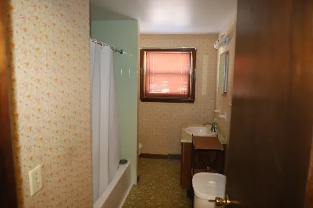 an empty room with a window