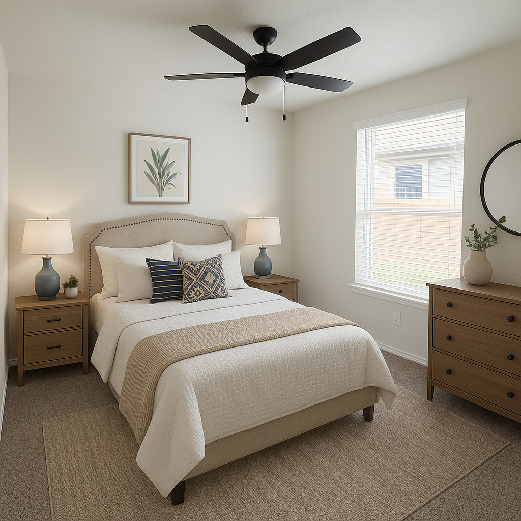 216 Coastal Way Georgetown, TX 78628 - Photo 36 of 38 a bedroom with a bed and a window