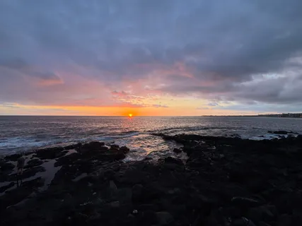 a view of city and ocean