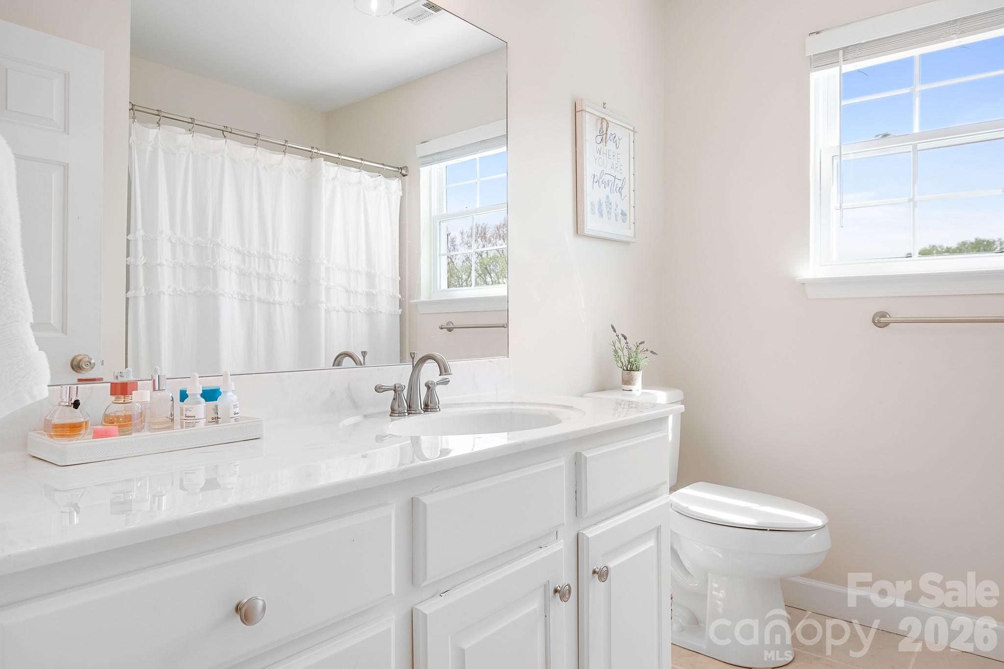 220 Chandeleur Drive Mooresville, NC 28117 - Photo 23 of 38 a bathroom with a sink toilet and a mirror