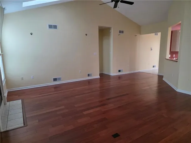 wooden floor in an empty room