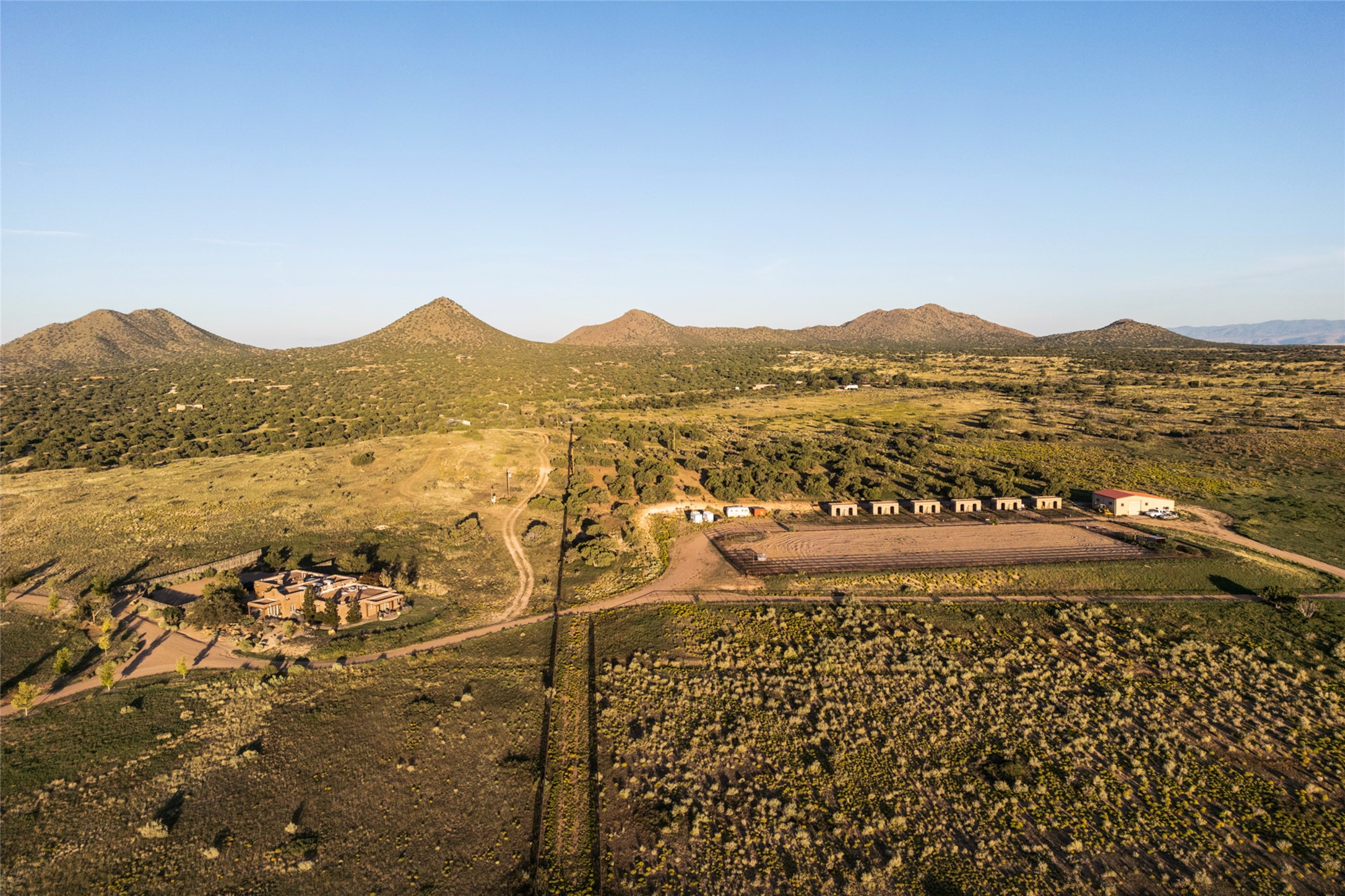 37 Rancho Alegre Road Santa Fe, NM 87508 - Photo 64 of 69 Aerial View - Ranch House & Equestrian Center