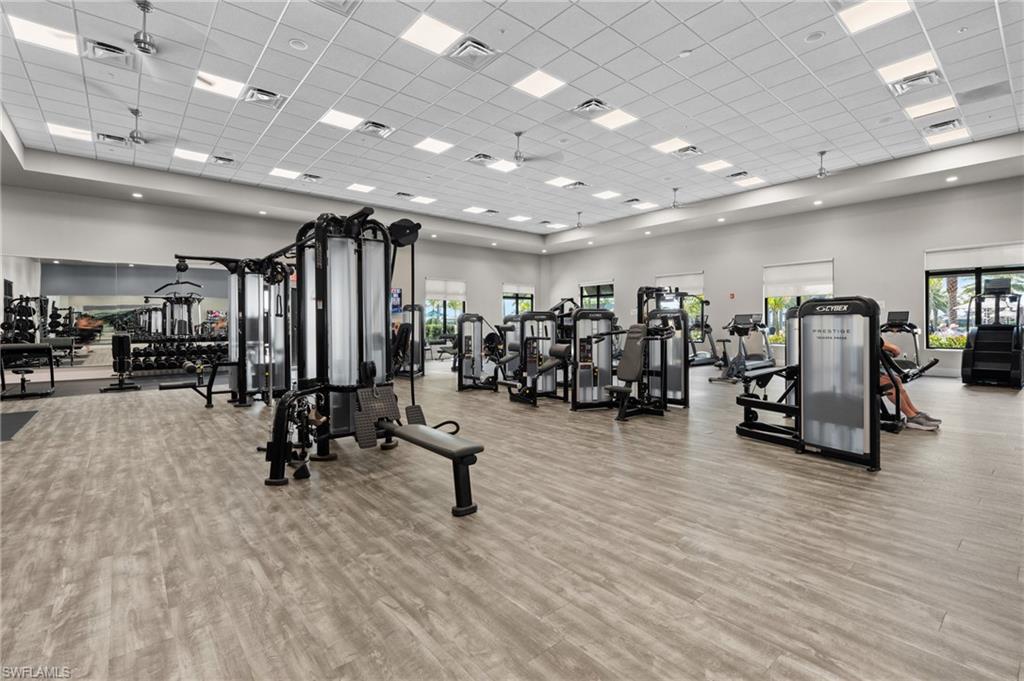 20428 Verawood Loop Estero, FL 33928 - Photo 41 of 50 Exercise room with a high ceiling and a drop ceiling