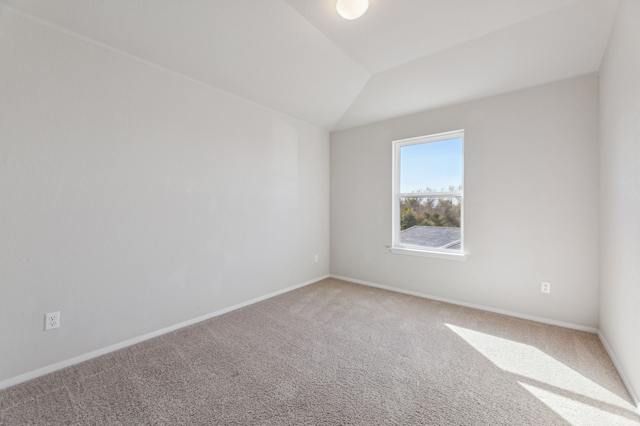 316 Insider Loop Elgin, TX 78621 - Photo 25 of 39 Carpeted spare room featuring vaulted ceiling and baseboards